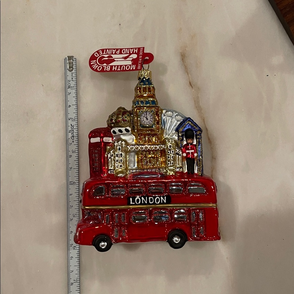 Neiman Marcus Red Gift Box London England Themed Ornaments Pristine Condition - Picture 9 of 9